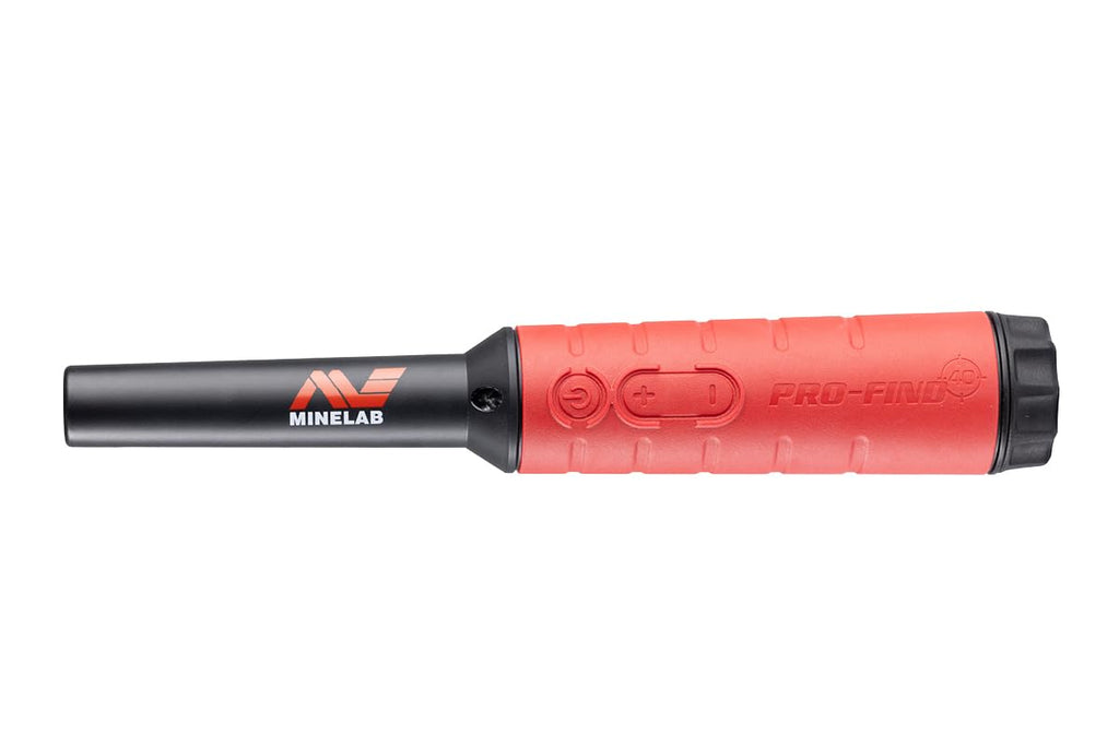 Minelab Pro-Find 40 Waterproof Pinpointer Metal Detector with Tone ID & Adjustable Sensitivity (Built-in Flashlight, Holster & Lanyard Included)
